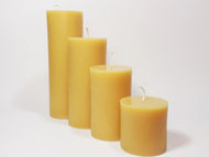 Beeswax round pillar candle - 3″ base