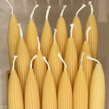 Beeswax scalloped candle sticks - 0.88″X 12